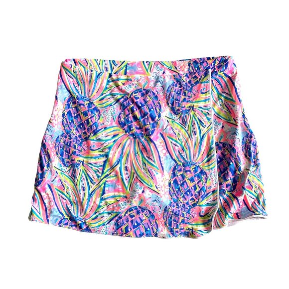 Lilly Pulitzer Dresses & Skirts - Lulu B Womens Sz Large Pineapple Print Casual Skort Multicolor